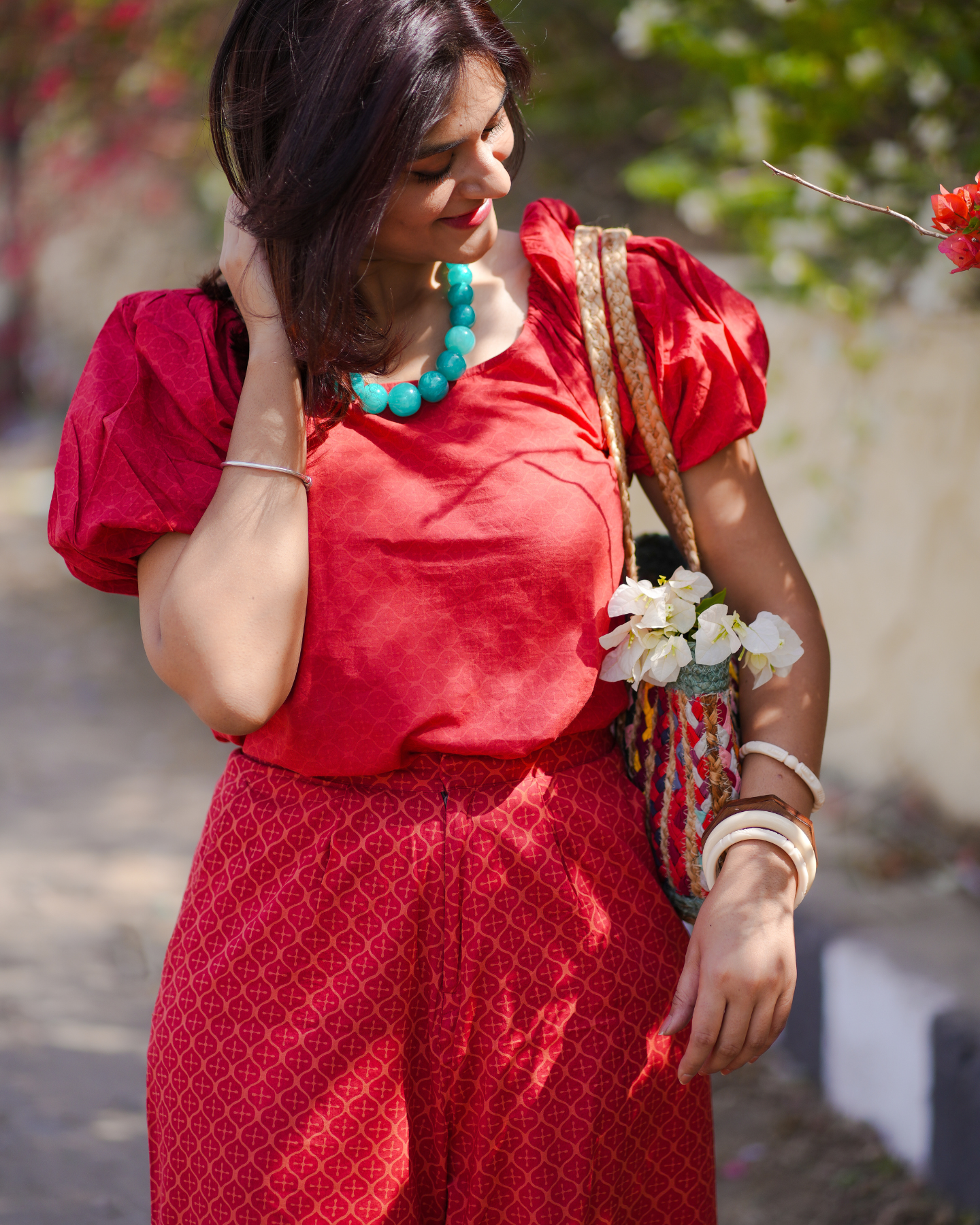 POPPY HAND BLOCK PRINTED COORD SET