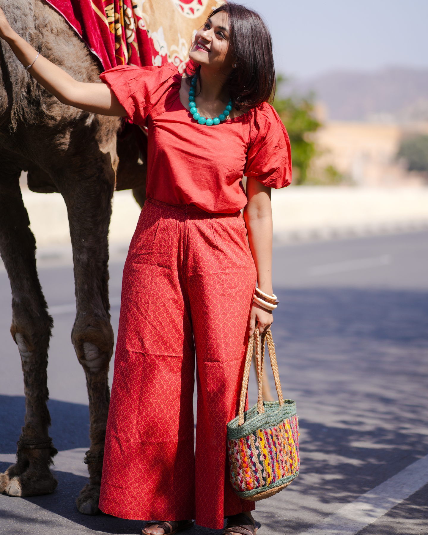 POPPY HAND BLOCK PRINTED COORD SET