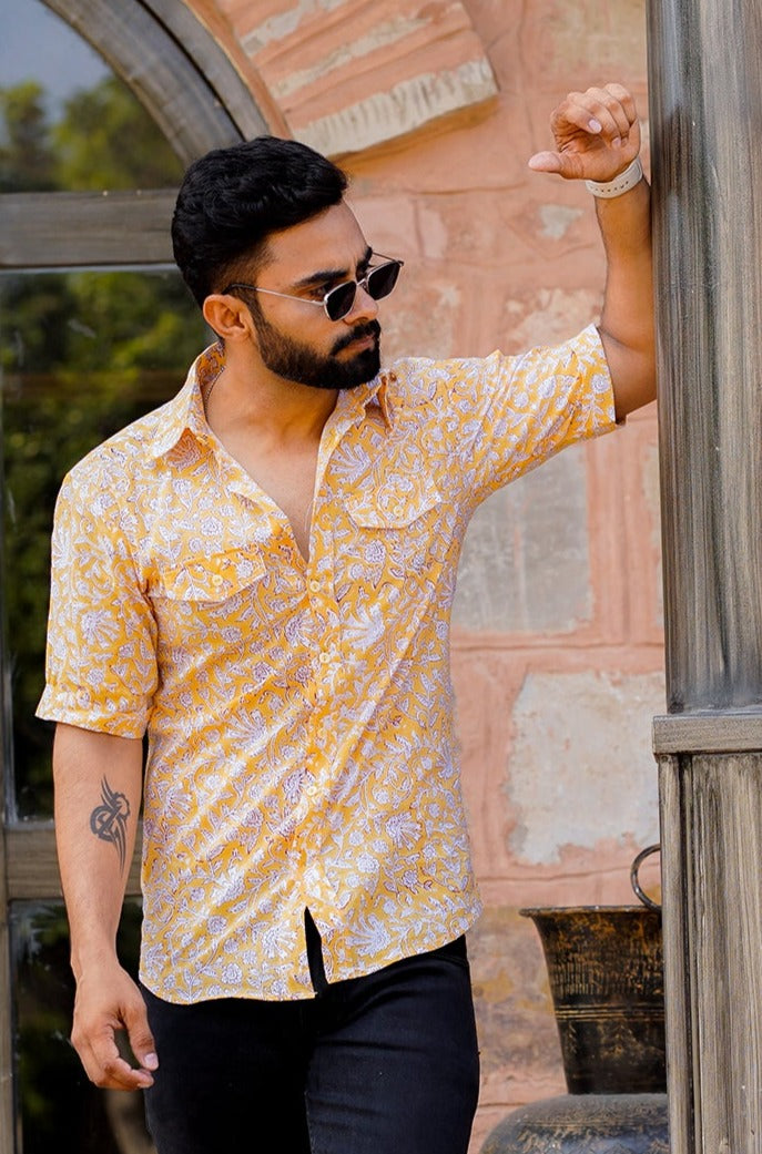 Hand Block Printed Cotton Shirt