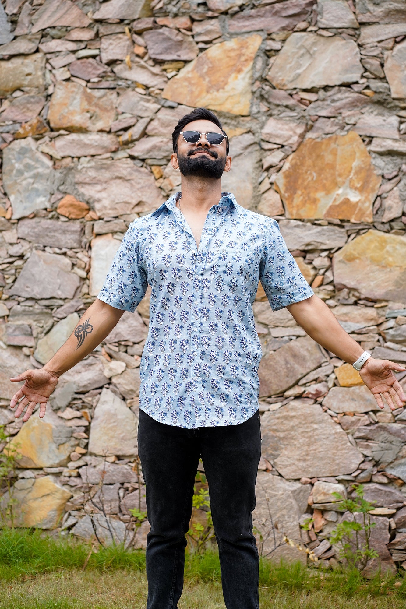 Hand Block Printed Cotton Shirt