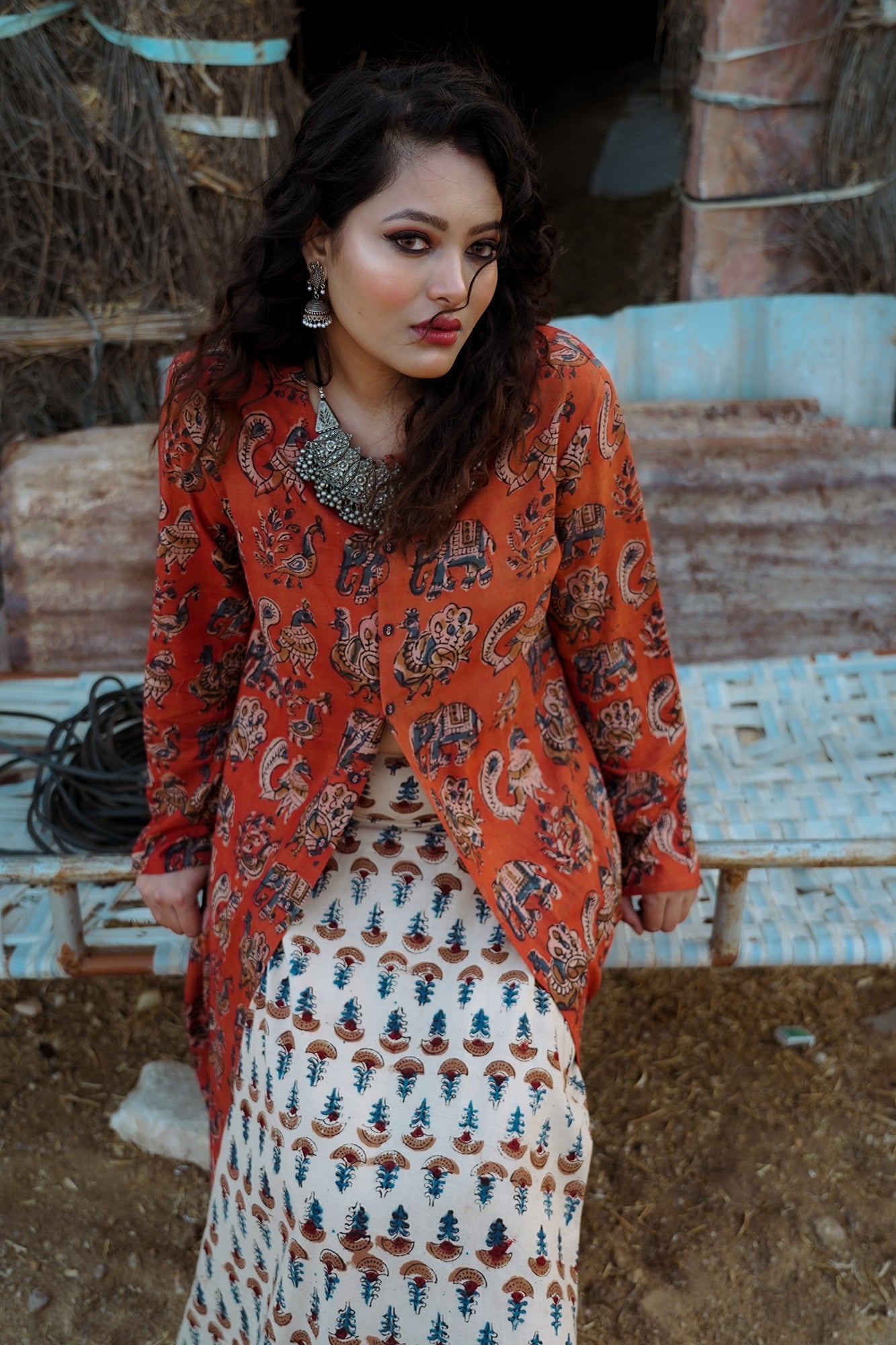 Hand Block Printed Long Shirt