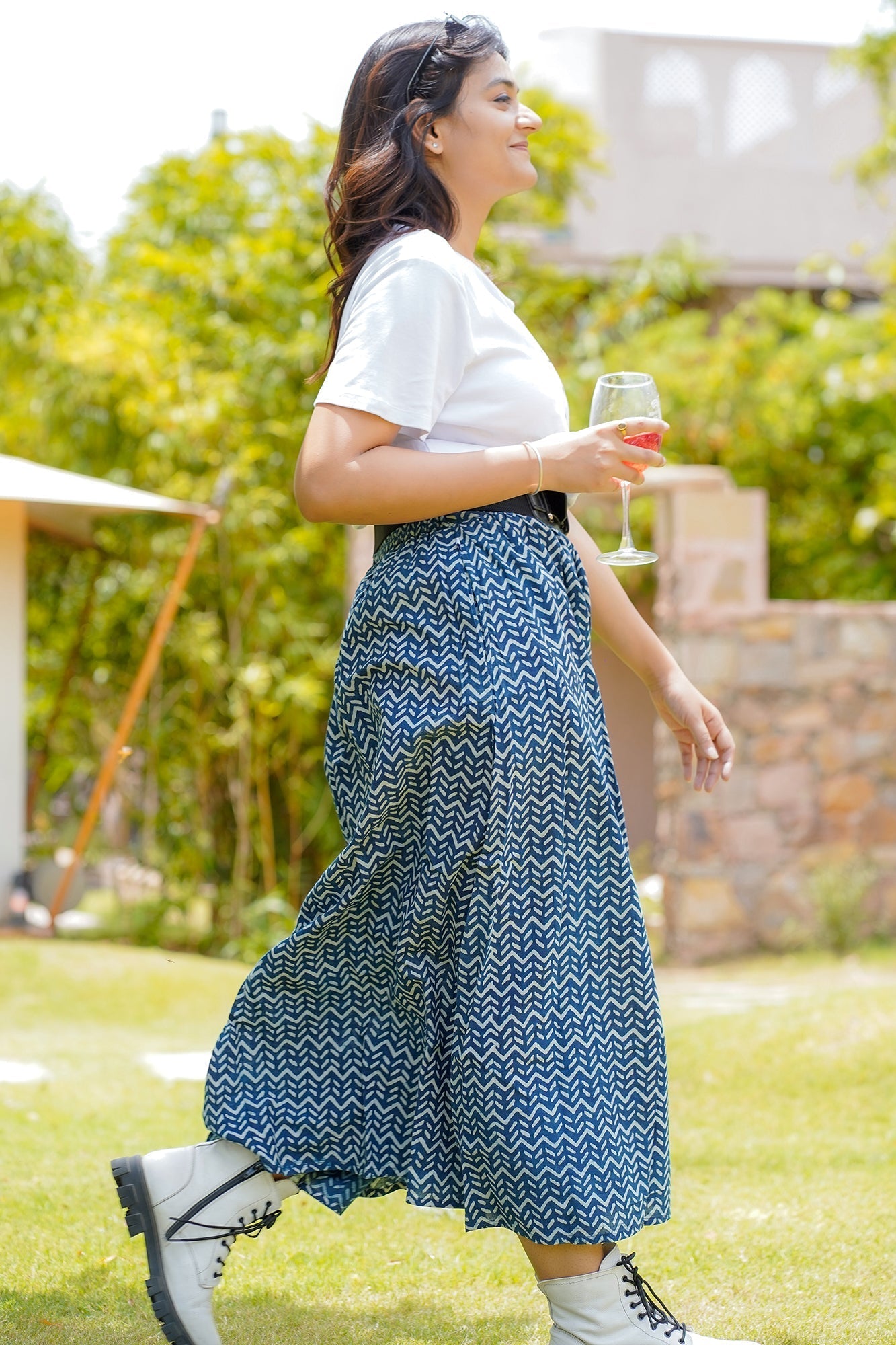 Hand Block Printed Skirt