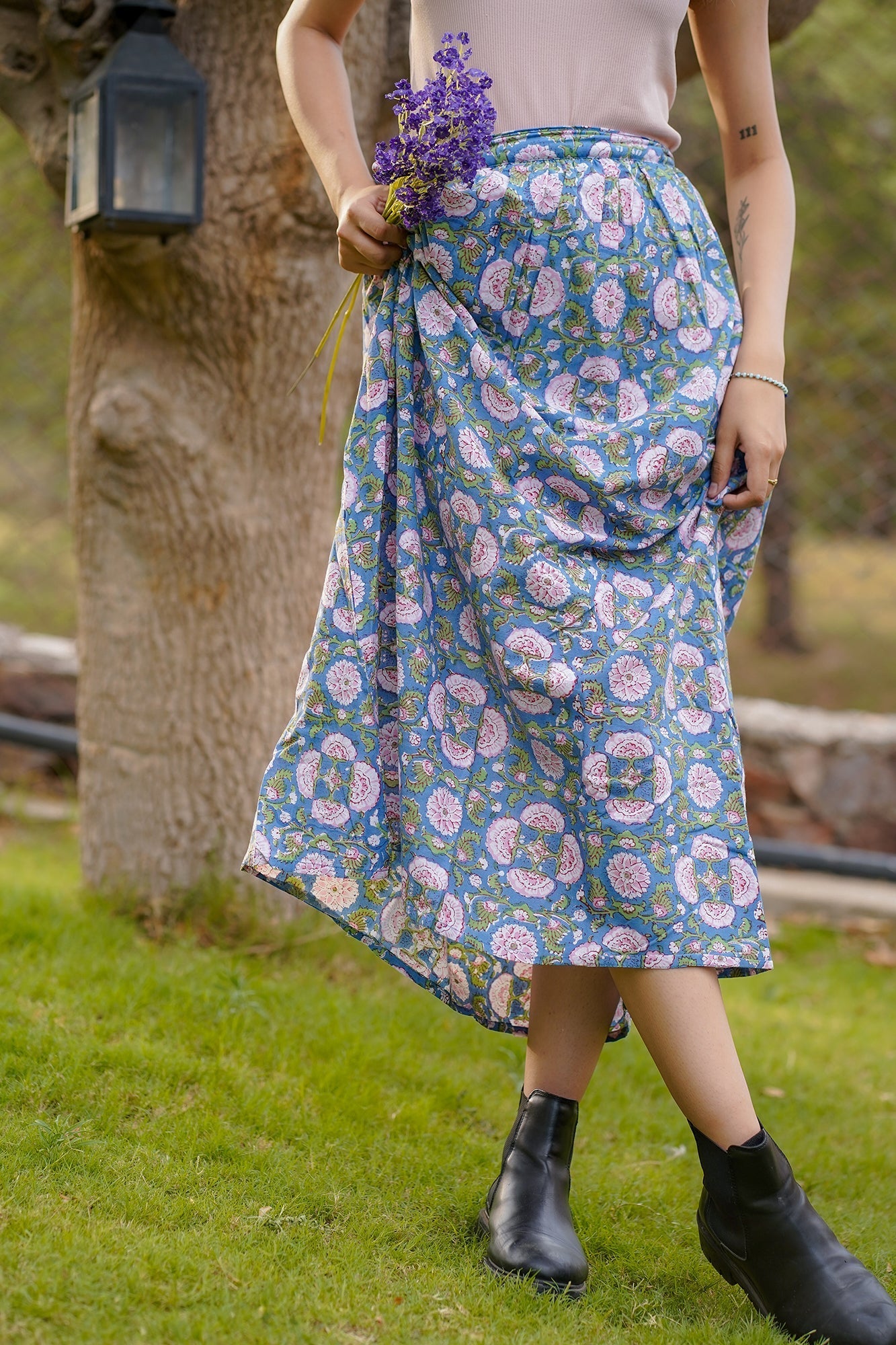 Hand Block Printed Skirt