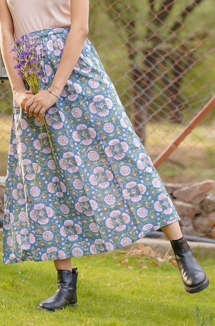 Hand Block Printed Skirt