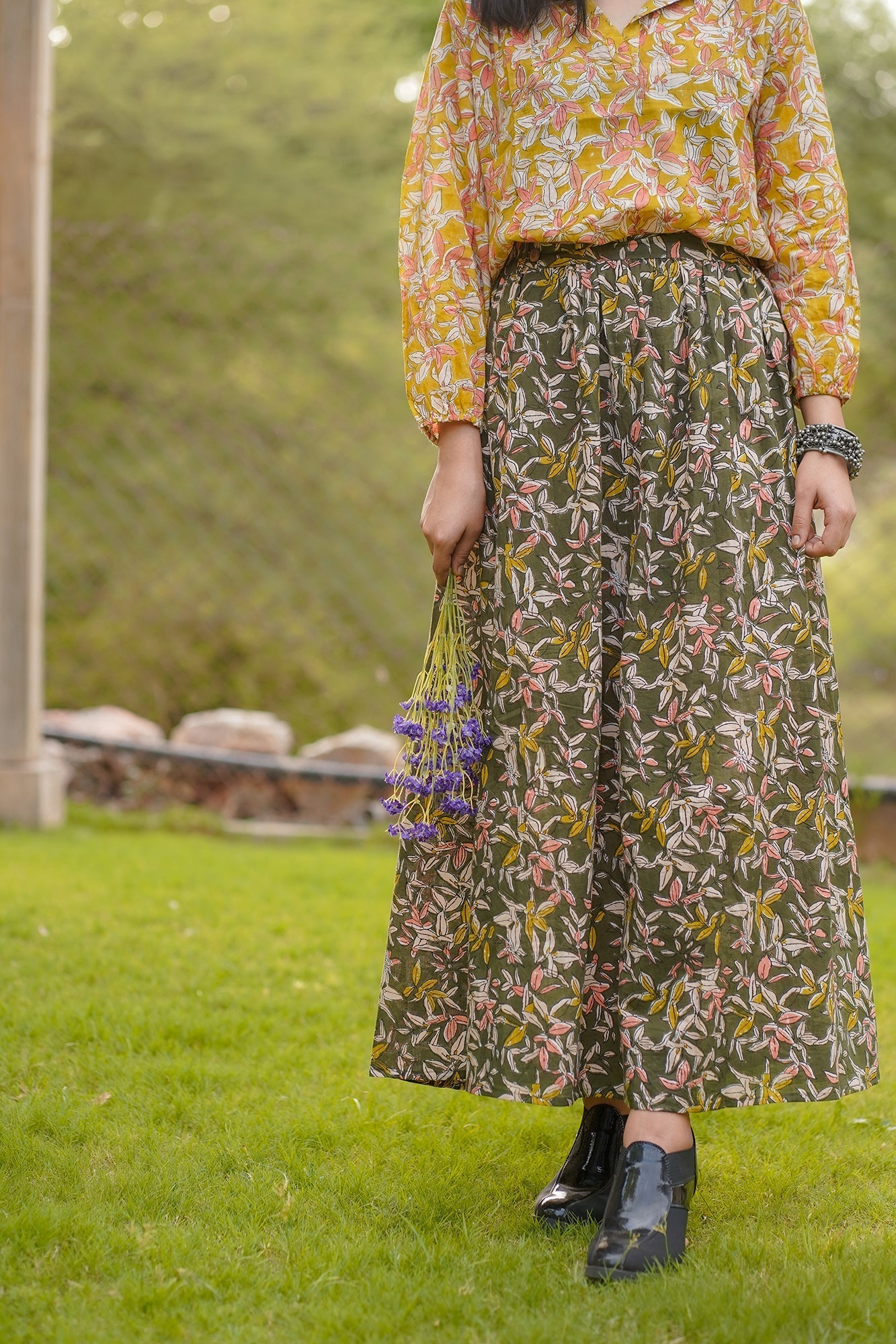 Hand Block Printed Skirt